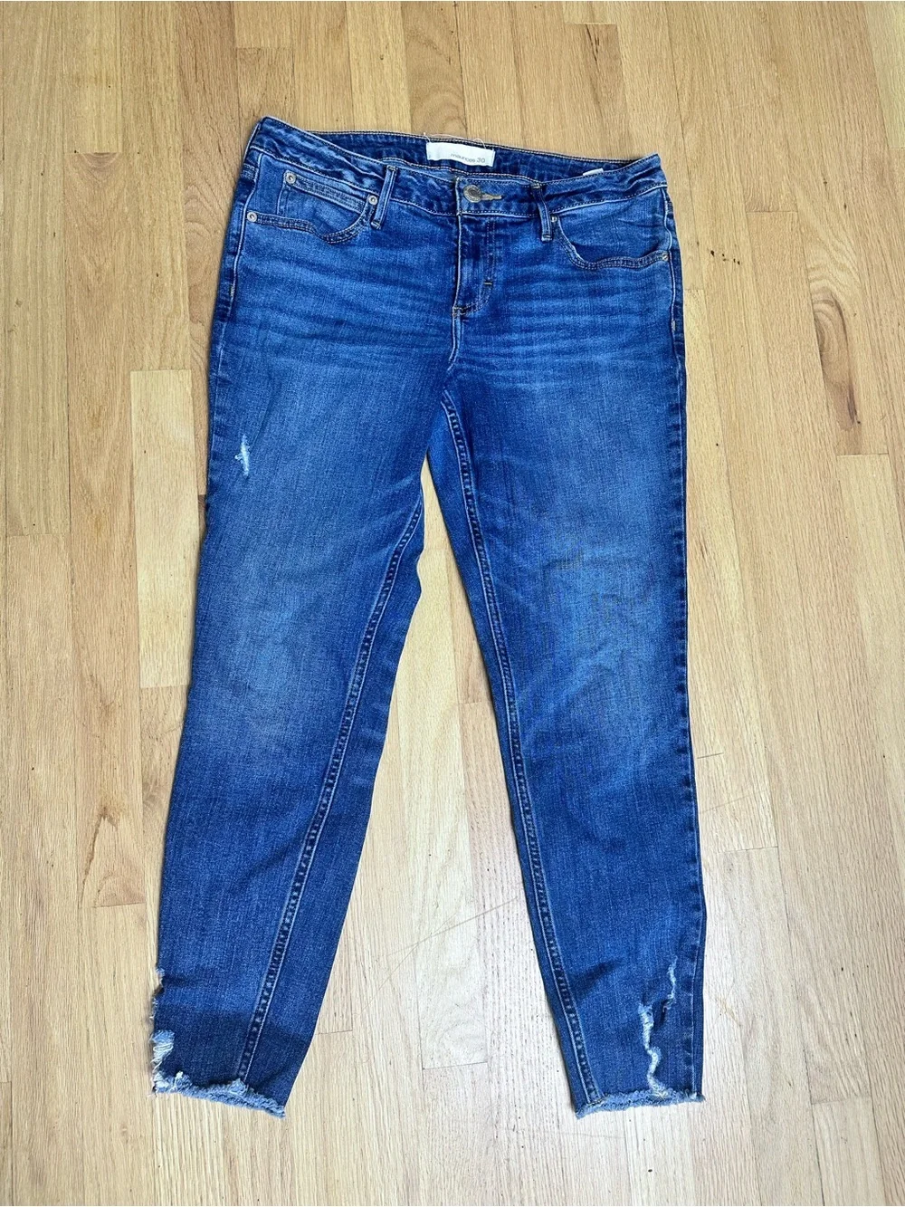 Classic Blue Women's Distressed Jeans